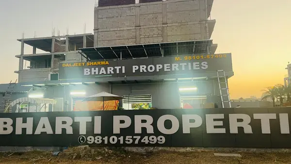 Bharti Properties outdoor hoarding and fascia by Brandmaxx