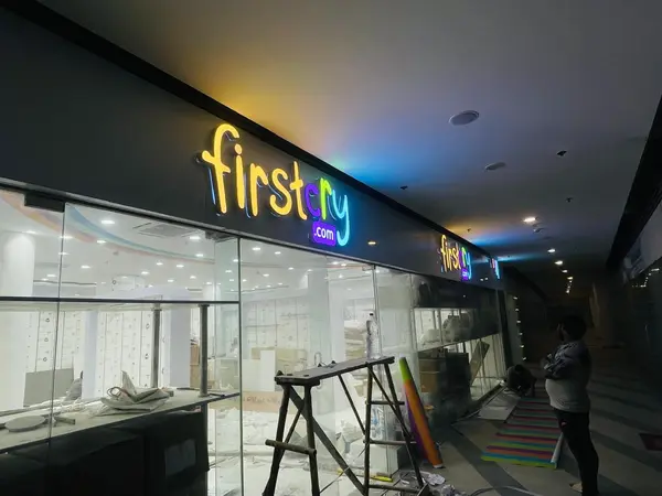 FirstCry retail mall signage by Brandmaxx