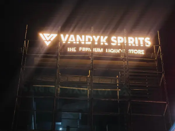 Vandyk Spirits sign board by Brandmaxx